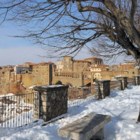 Pitigliano con la neve